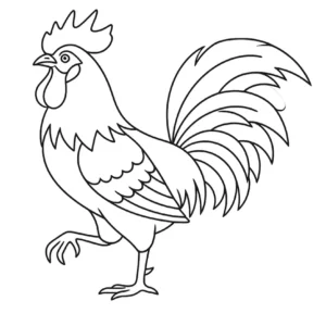 Desenhos de galo para imprimir e colorir - educação infantil (página 1)